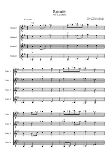 Ronde: For four guitars by Tylman Susato