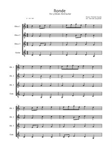 Ronde: For three oboes and guitar by Tylman Susato