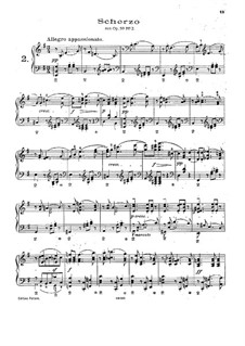 String Quartet No.8 in E Minor 'Rasumowsky-Quartet', Op.59 No.2: Scherzo, for piano by Ludwig van Beethoven