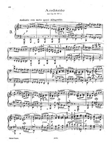 String Quartet No.9 in C Major, Op.59 No.3: Andante, for piano by Ludwig van Beethoven