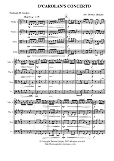 O Carolan's Concerto: For string quartet by Turlough O'Carolan