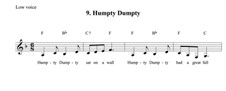 Humpty Dumpty: For voice and guitar chords by folklore