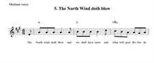 The North wind doth blow: For voice and guitar chords by folklore