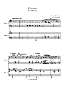 Kujawiak: For two pianos by Henryk Wieniawski