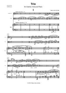 Trio for Clarinet, Viola and Piano: Full score by Nancy Van de Vate