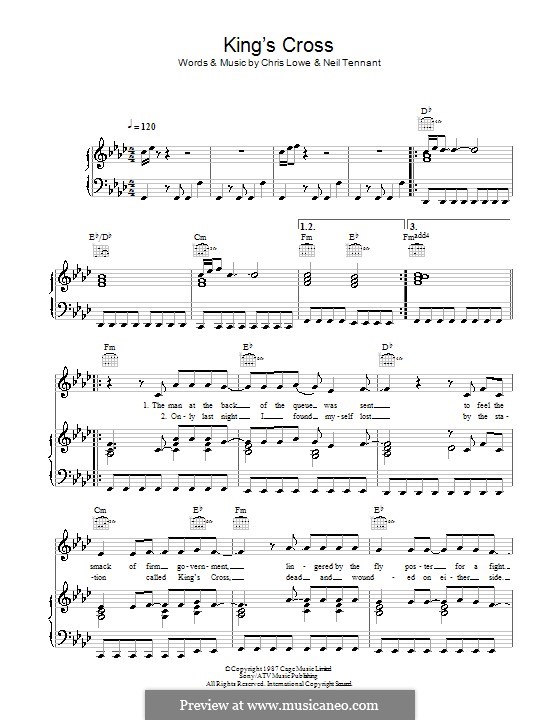 Kings Cross (The Pet Shop Boys) by C. Lowe, N. Tennant on MusicaNeo