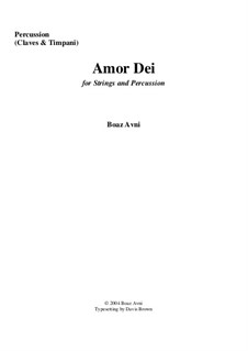 Amor Dei for Strings and Percussion: Parts by Boaz Avni