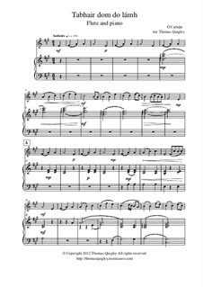 Tabhair dom do Lamh (Give me your hand): For flute with piano accomp. by Ruairi Dall O Cathain