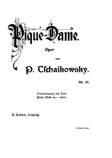 Complete Opera: Piano-vocal score by Pyotr Tchaikovsky