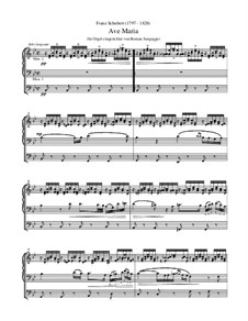One instrument version: For organ by Franz Schubert