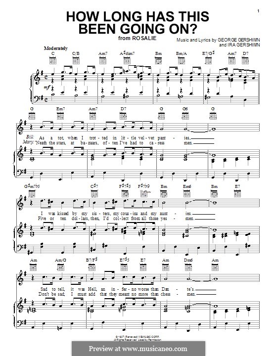 How long has this been going on by g gershwin sheet music on musicaneo