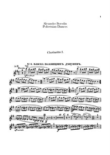 Polovtsian Dances: Clarinets part by Alexander Borodin