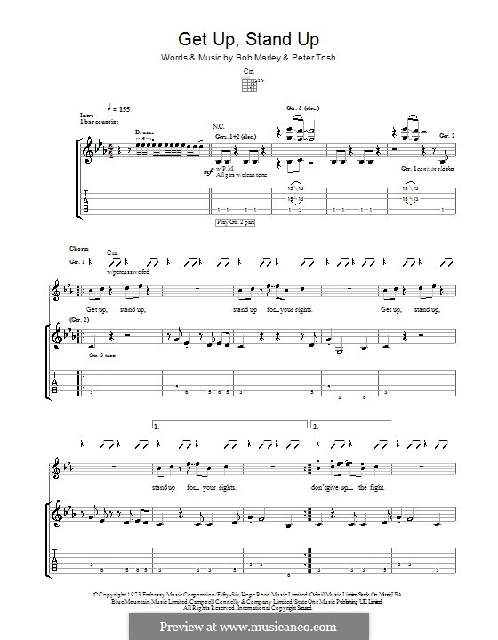 Get Up Stand Up: For guitar with tab by Bob Marley, Peter Tosh