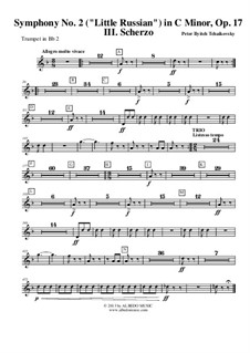 Movement III: Trumpet in Bb 2 (transposed part) by Pyotr Tchaikovsky