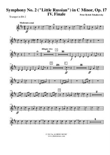 Movement IV: Trumpet in Bb 2 (transposed part) by Pyotr Tchaikovsky