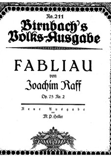 Suite de morceaux pour les petites mains, Op.75: No.2 Fabliau (Old Story) by Joseph Joachim Raff