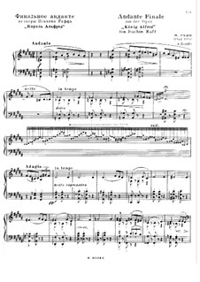 King Alfred, WoO.14: Andante Finale for piano by Joseph Joachim Raff