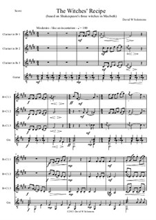 The Witches' Recipe: For clarinet trio and classical guitar by David W Solomons