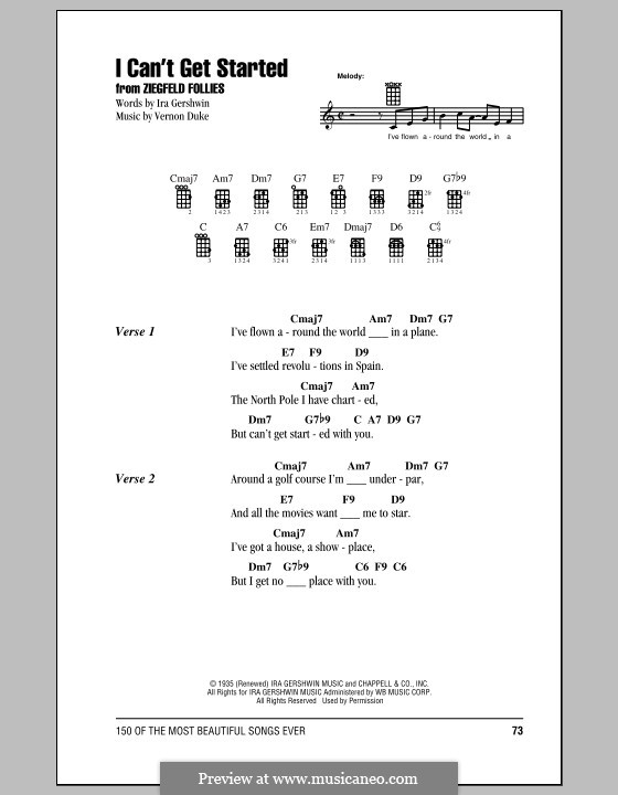 I Can't Get Started with You: For ukulele by Vernon Duke