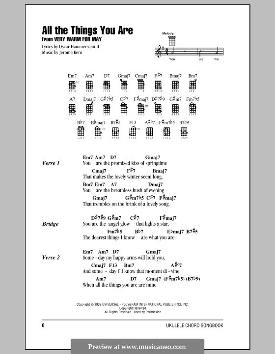 Instrumental version: For ukulele by Jerome Kern