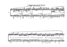 5 Simple pieces for piano: Tenth book No.2, MVWV 734 by Maurice Verheul