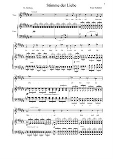 Stimme der Liebe (Voice of Love), D.412: For voice and piano by Franz Schubert