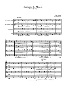 Death and the Maiden, D.531 Op.7 No.3: For brass quartet by Franz Schubert