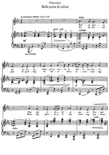 Bella porta di rubini: For mezzo-soprano and piano by Andrea Falconieri