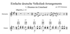 Drunten im Unterland: For clarinet and guitar by folklore