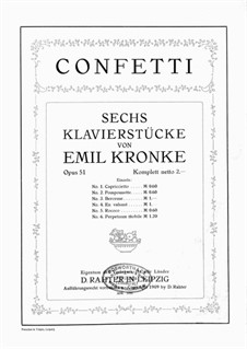 Confetti. Perpetuum Mobile, Op.51 No.6: Confetti. Perpetuum Mobile by Emil Kronke