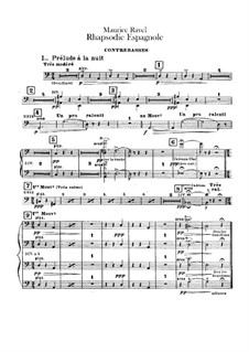 Rapsodie espagnole, M.54: Double basses parts by Maurice Ravel