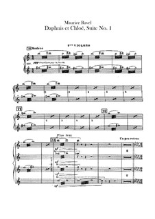 Daphnis et Chloé. Suite No.1, M.57a: Violins I parts by Maurice Ravel