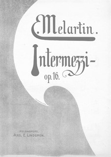 Intermezzi, Op.16: For piano by Erkki Melartin