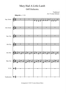Mary and Yankee for Orff Orchestra: Mary and Yankee for Orff Orchestra by folklore