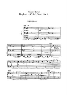 Daphnis et Chloé. Suite No.2, M.57b: Cellos parts by Maurice Ravel
