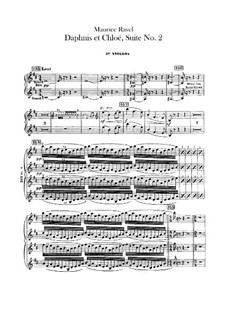 Daphnis et Chloé. Suite No.2, M.57b: Violins II parts by Maurice Ravel