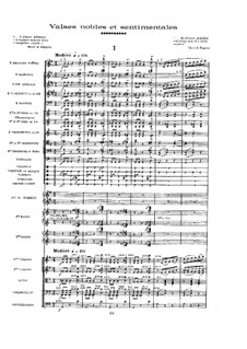 Valses nobles et sentimentales, M.61: Full score by Maurice Ravel