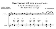 Auf de Schwäb'sche Eisebahne: For clarinet and guitar by folklore