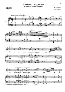 Ludmila's Cavatina: For voice and piano by Mikhail Glinka