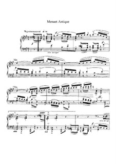 Menuet antique, M.7: For piano by Maurice Ravel