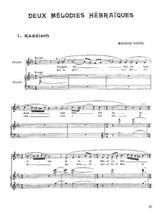 Deux mélodies hébraïques (Two Hebrew Melodies): Complete set by Maurice Ravel