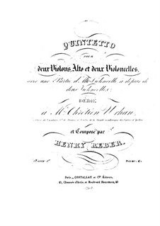 String Quintet in C Minor, Op.1: Alto Cello part ad libitum by Napoléon Henri Reber