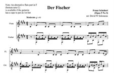 Fisherman, D.225 Op.5 No.3: For flute and guitar by Franz Schubert