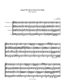 Angels We Have Heard on High: For brass quartet by Unknown (works before 1850)