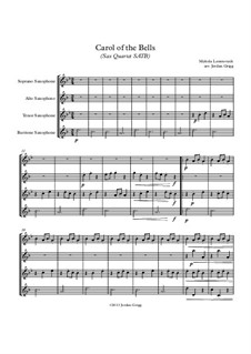 Ensemble version: For sax quartet SATB by Mykola Leontovych