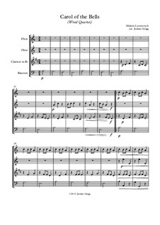 Ensemble version: For wind quartet by Mykola Leontovych