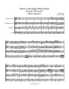 No.3 Dance of the Sugar-Plum Fairy: For brass quartet by Pyotr Tchaikovsky