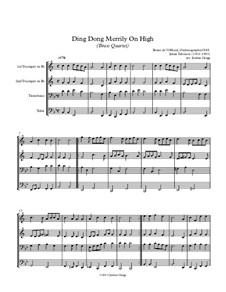 Ding Dong! Merrily on High: For brass quartet by folklore