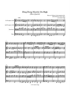 Ding Dong! Merrily on High: For brass quartet by folklore