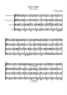 Ensemble version: For brass quartet by Franz Xaver Gruber